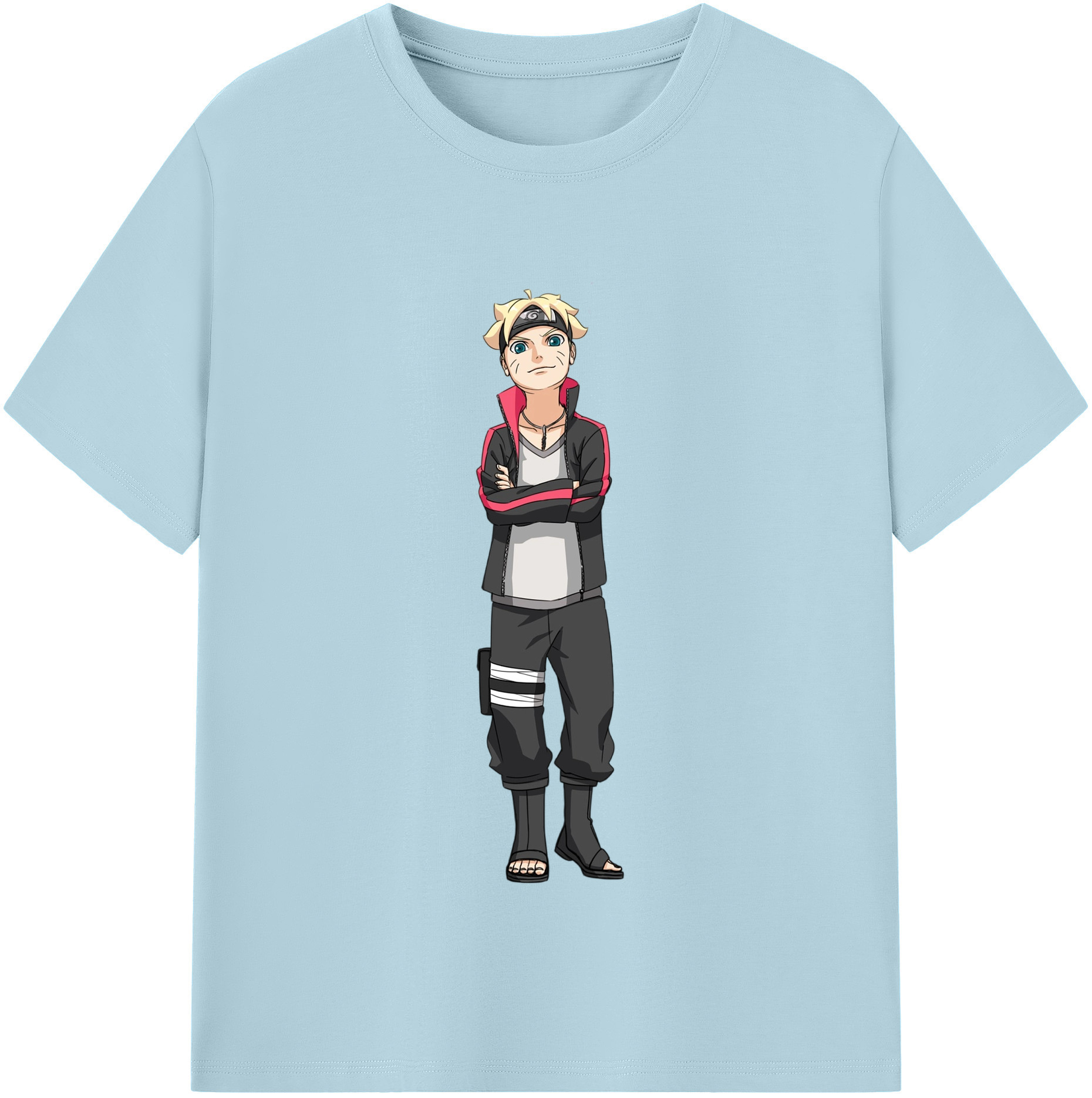 （画像用） NARUTO -ナルト- うずまき ボルト Uzumaki Boruto 綿100％半袖Tシャツ（フロントプリント）